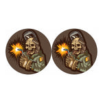 Dead Welder Print Car Coasters