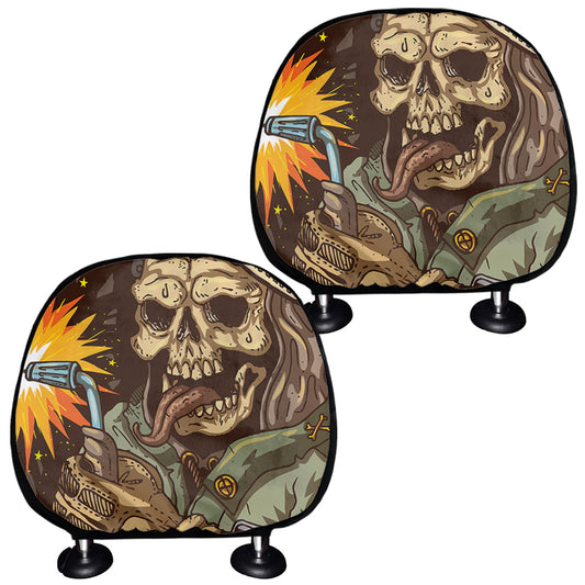 Dead Welder Print Car Headrest Covers