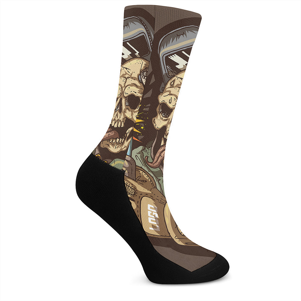 Dead Welder Print Crew Socks