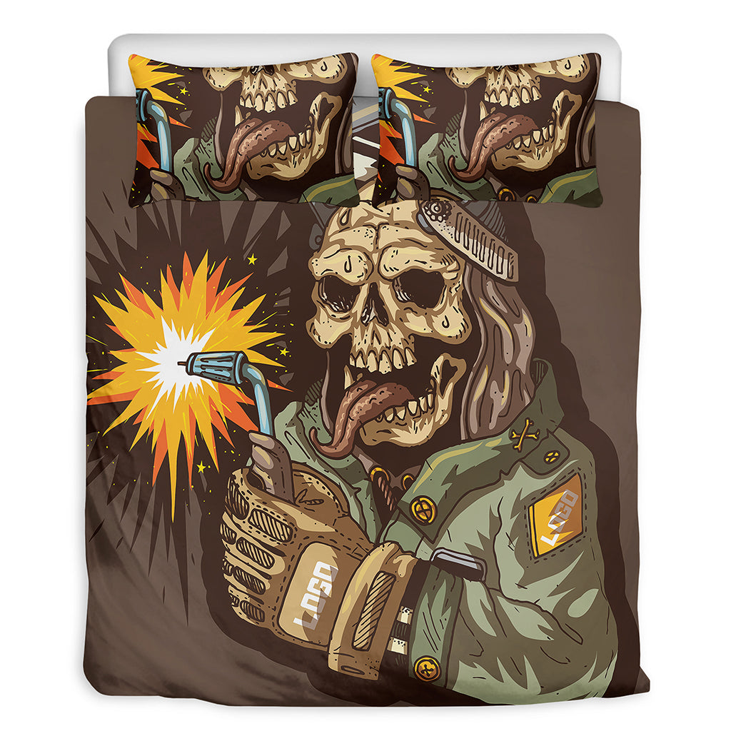 Dead Welder Print Duvet Cover Bedding Set