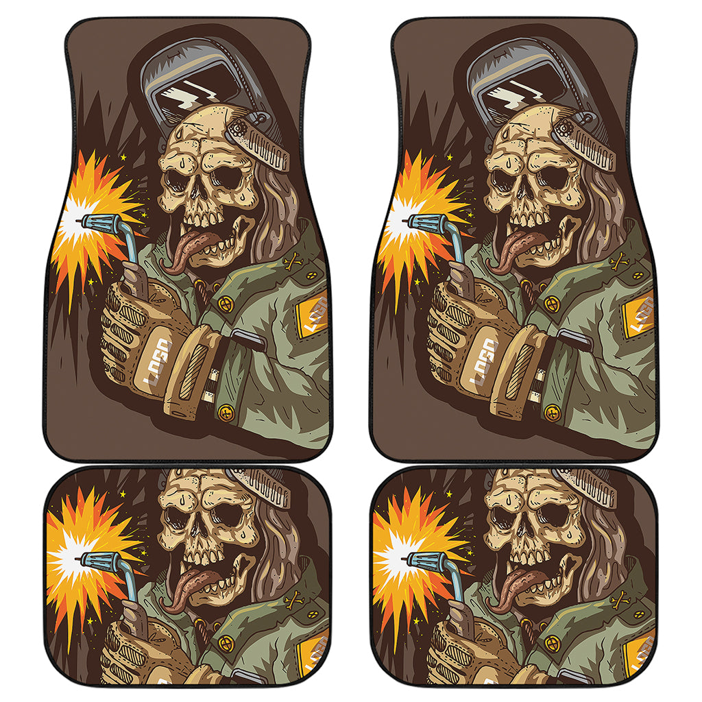Dead Welder Print Front and Back Car Floor Mats