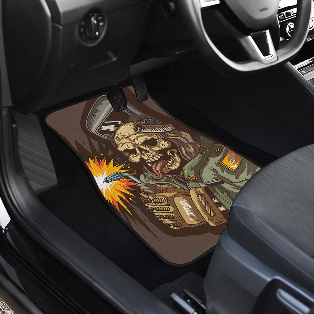 Dead Welder Print Front and Back Car Floor Mats