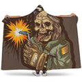 Dead Welder Print Hooded Blanket