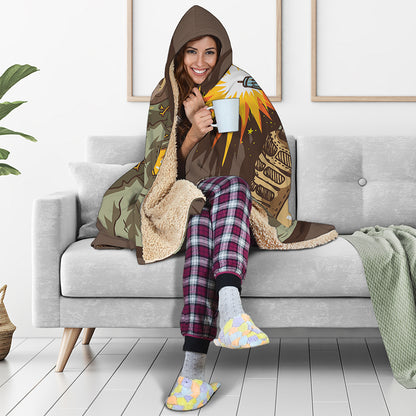 Dead Welder Print Hooded Blanket