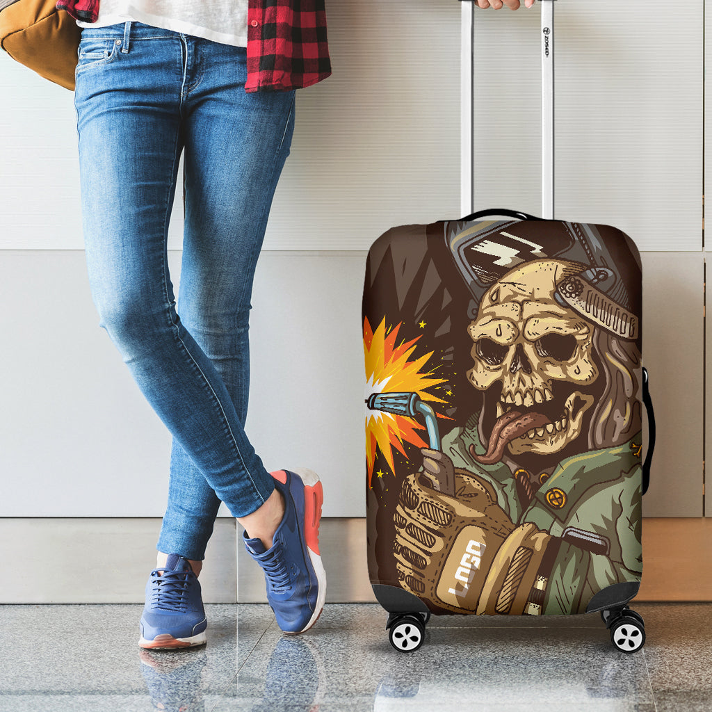 Dead Welder Print Luggage Cover