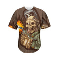Dead Welder Print Men's Baseball Jersey