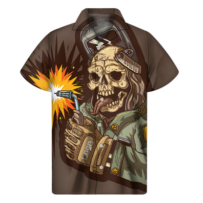 Dead Welder Print Men's Short Sleeve Shirt