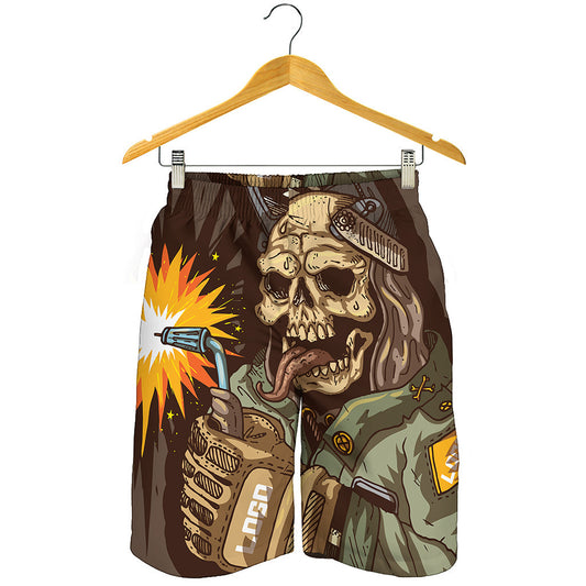 Dead Welder Print Men's Shorts