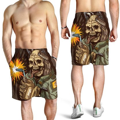 Dead Welder Print Men's Shorts
