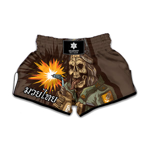 Dead Welder Print Muay Thai Boxing Shorts