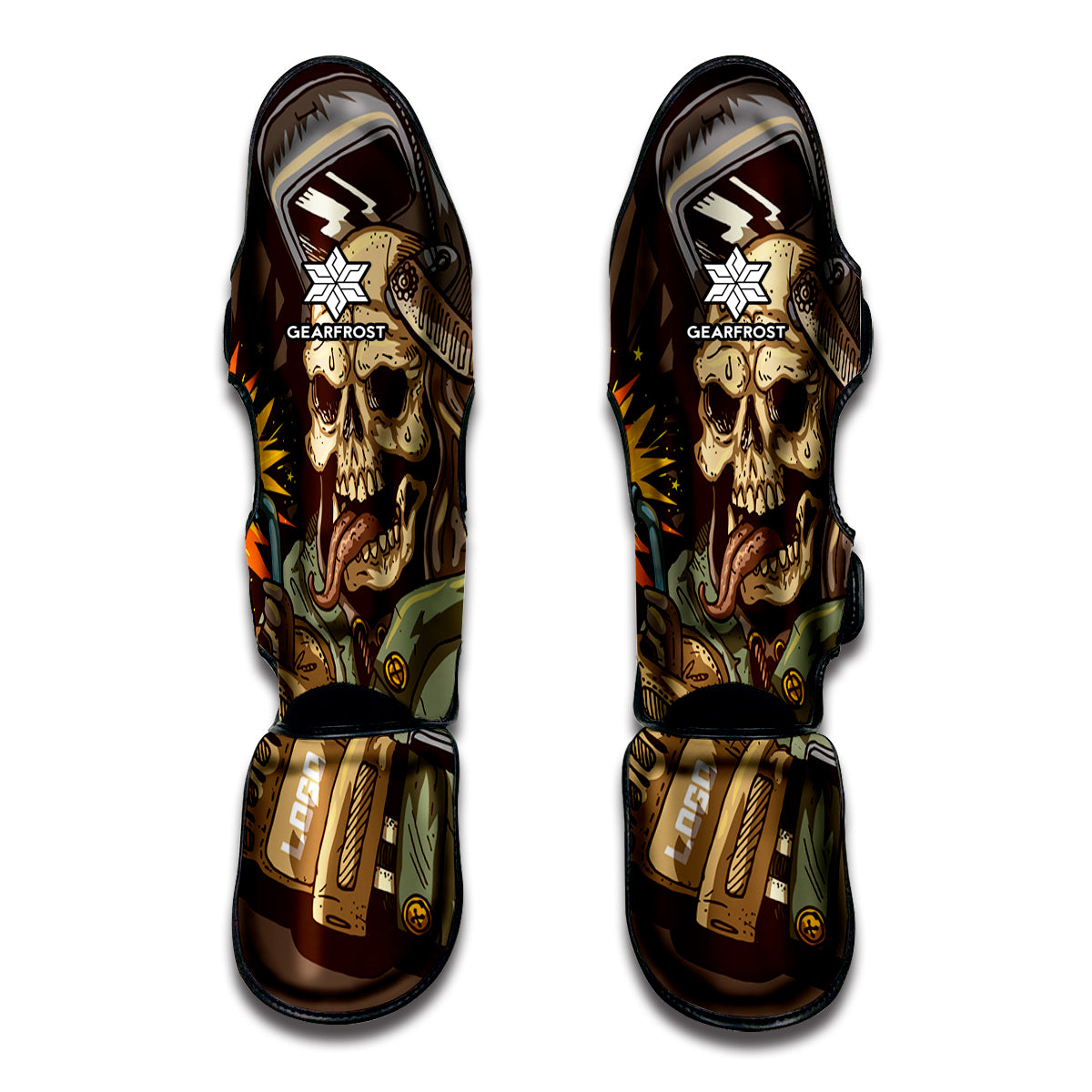 Dead Welder Print Muay Thai Shin Guard