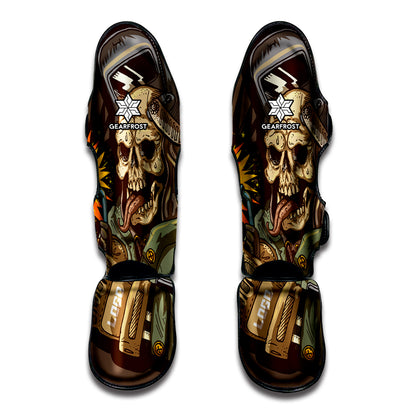 Dead Welder Print Muay Thai Shin Guard