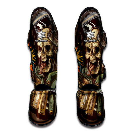 Dead Welder Print Muay Thai Shin Guard