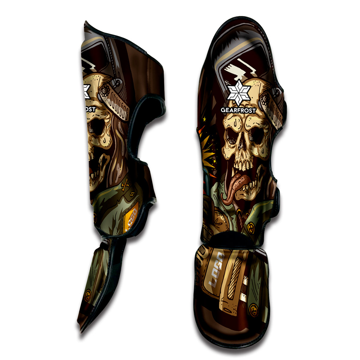 Dead Welder Print Muay Thai Shin Guard