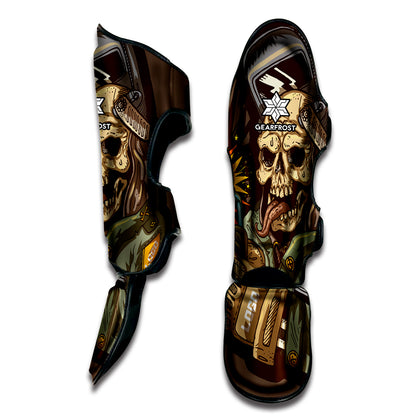 Dead Welder Print Muay Thai Shin Guard