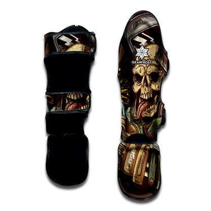 Dead Welder Print Muay Thai Shin Guard