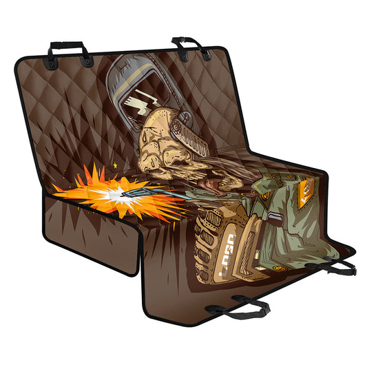 Dead Welder Print Pet Car Back Seat Cover