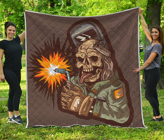Dead Welder Print Quilt