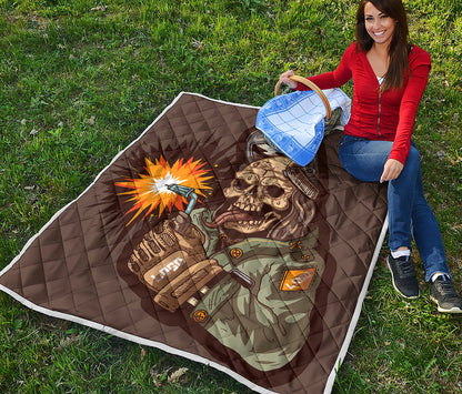 Dead Welder Print Quilt