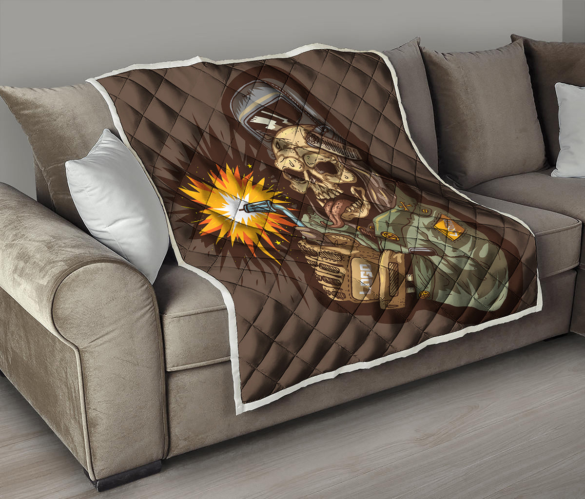 Dead Welder Print Quilt