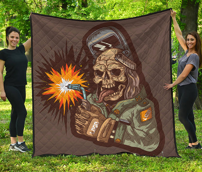 Dead Welder Print Quilt