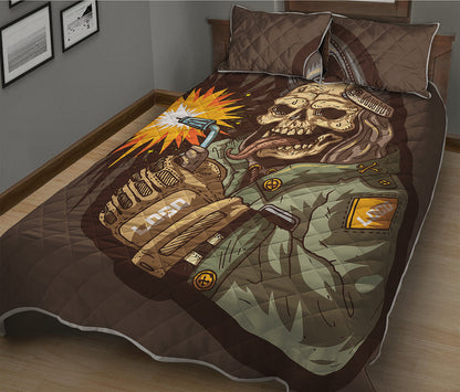 Dead Welder Print Quilt Bed Set