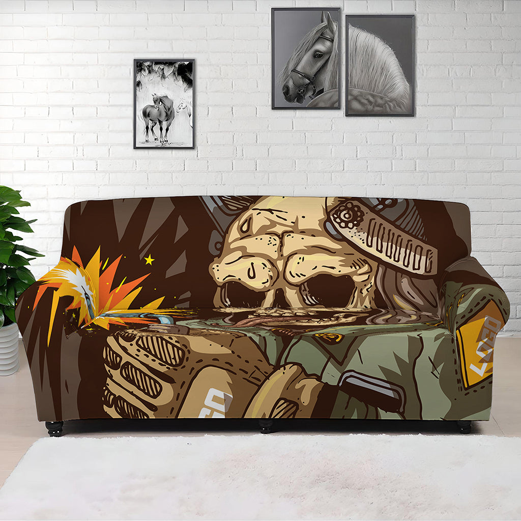 Dead Welder Print Sofa Cover