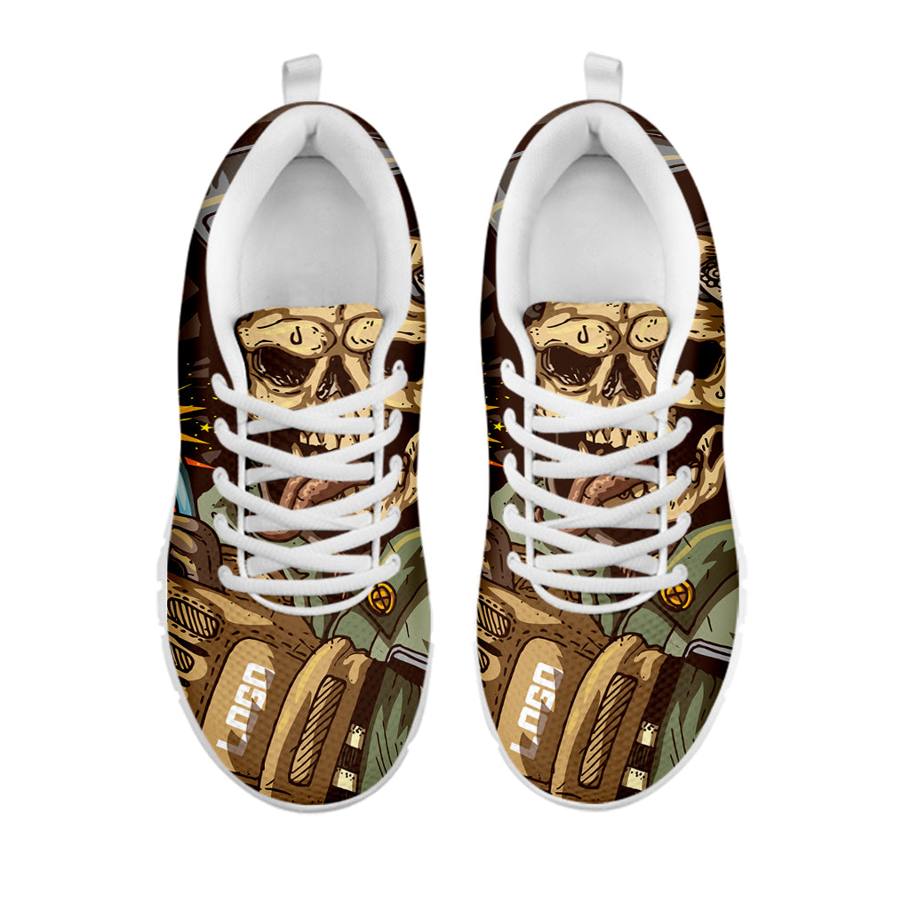 Dead Welder Print White Sneakers
