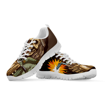 Dead Welder Print White Sneakers
