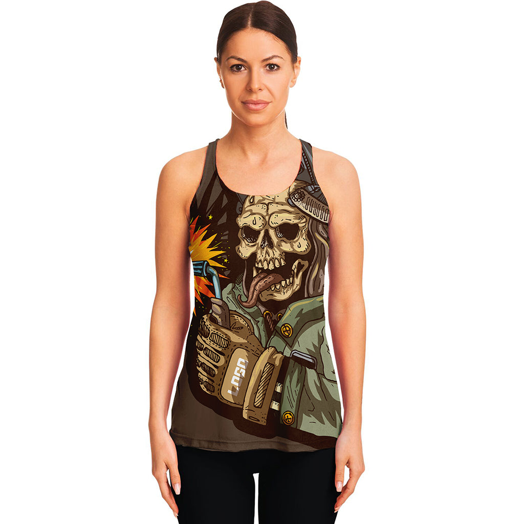 Dead Welder Print Women's Racerback Tank Top