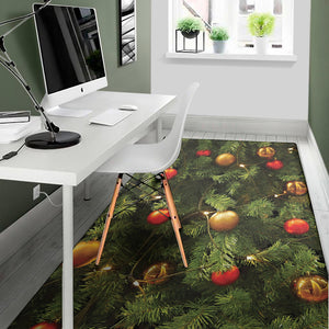 Decorated Christmas Tree Print Area Rug