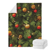 Decorated Christmas Tree Print Blanket