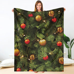 Decorated Christmas Tree Print Blanket