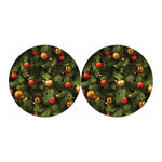 Decorated Christmas Tree Print Car Coasters