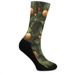 Decorated Christmas Tree Print Crew Socks