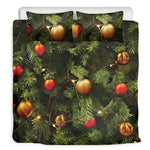 Decorated Christmas Tree Print Duvet Cover Bedding Set
