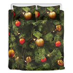 Decorated Christmas Tree Print Duvet Cover Bedding Set