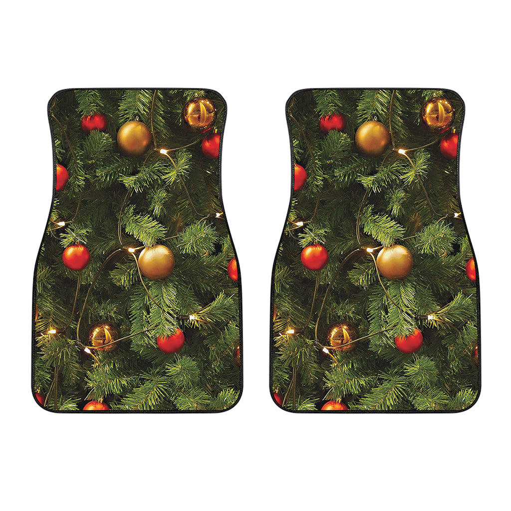 Decorated Christmas Tree Print Front Car Floor Mats