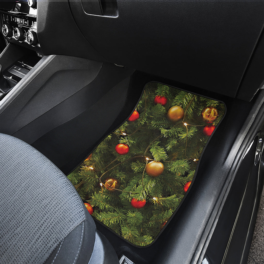 Decorated Christmas Tree Print Front Car Floor Mats