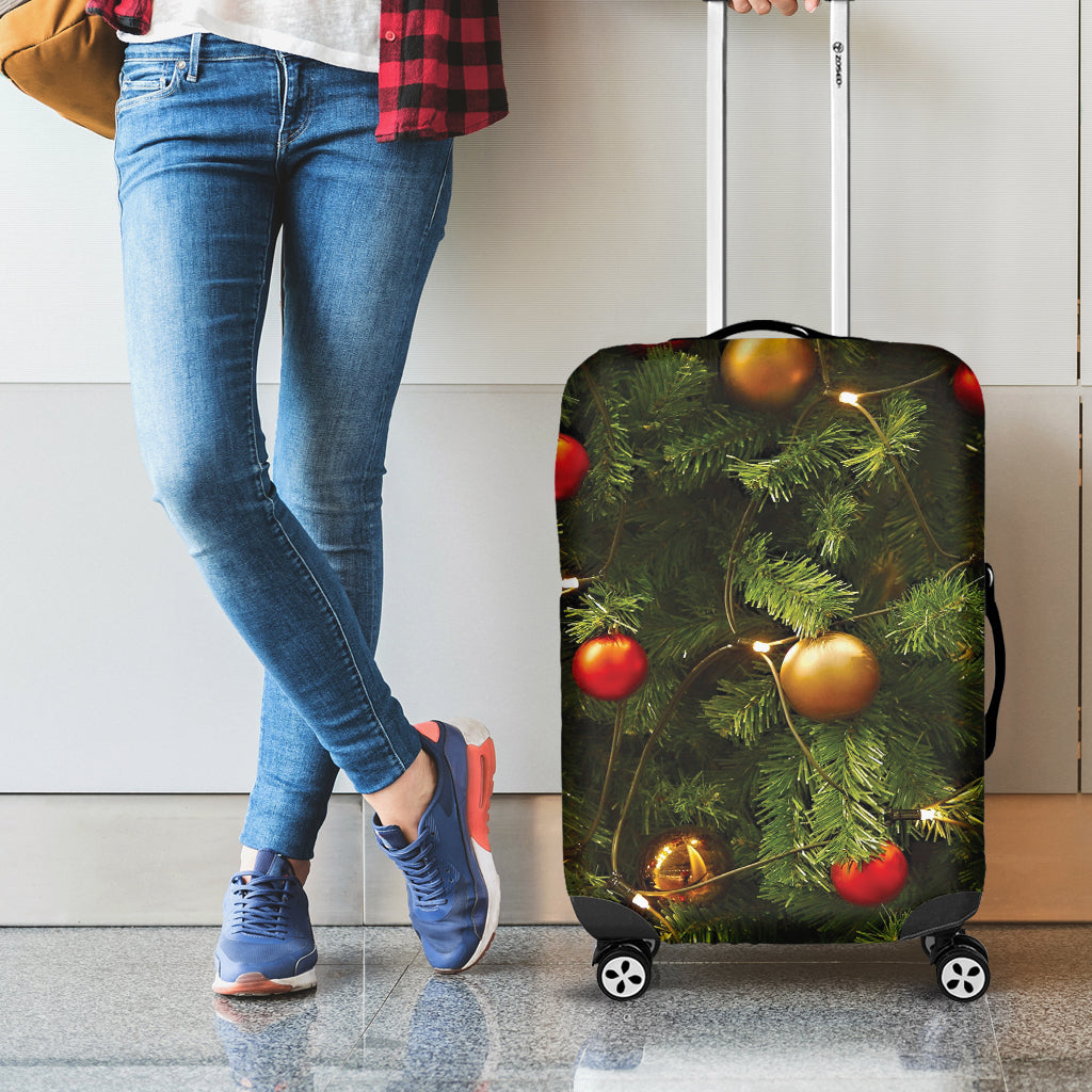 Decorated Christmas Tree Print Luggage Cover