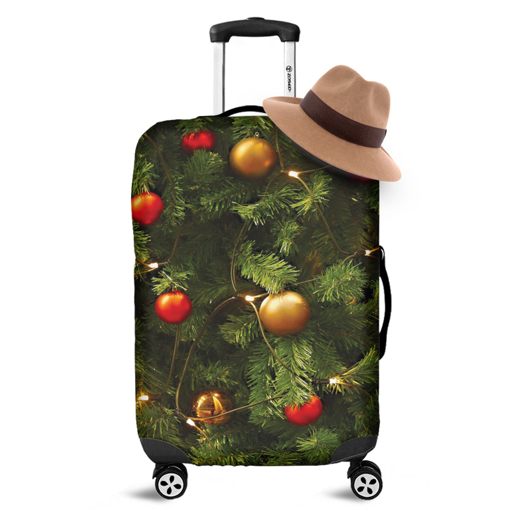 Decorated Christmas Tree Print Luggage Cover