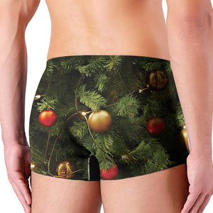 Decorated Christmas Tree Print Men's Boxer Briefs