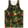 Decorated Christmas Tree Print Men's Tank Top