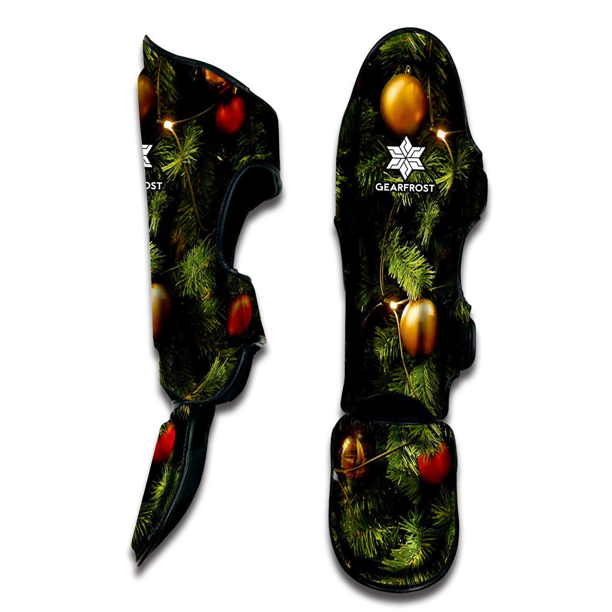 Decorated Christmas Tree Print Muay Thai Shin Guard