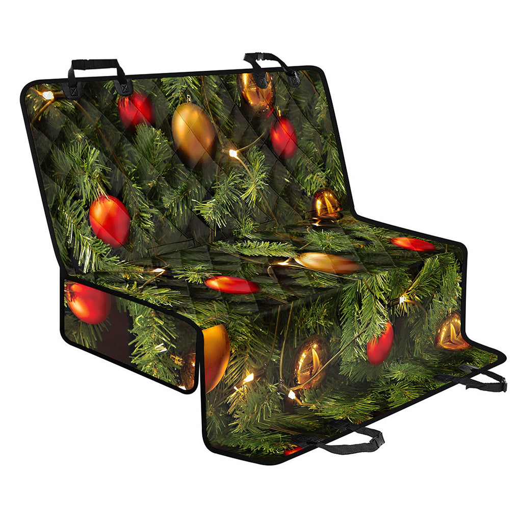 Decorated Christmas Tree Print Pet Car Back Seat Cover