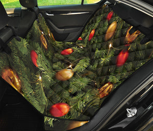 Decorated Christmas Tree Print Pet Car Back Seat Cover