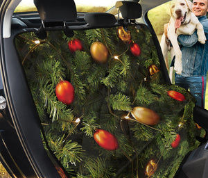 Decorated Christmas Tree Print Pet Car Back Seat Cover