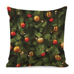 Decorated Christmas Tree Print Pillow Cover