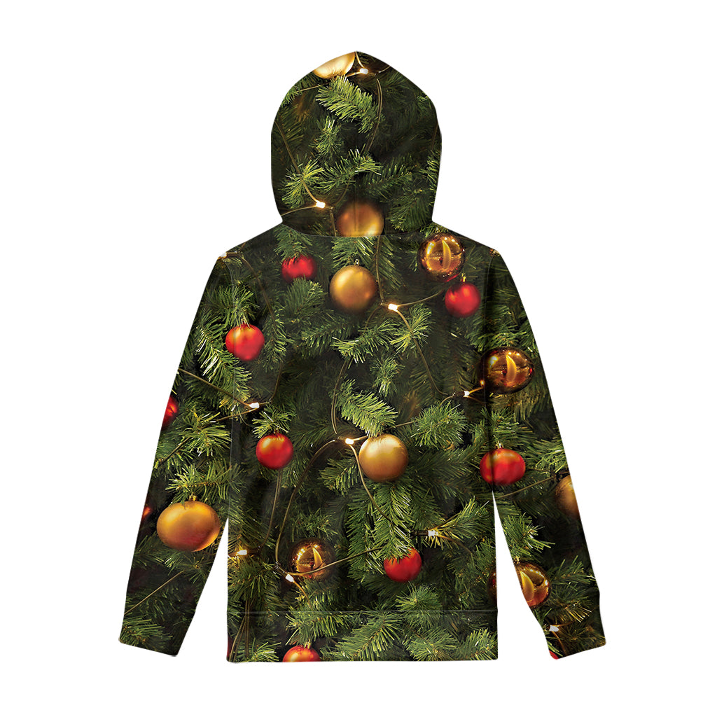 Decorated Christmas Tree Print Pullover Hoodie