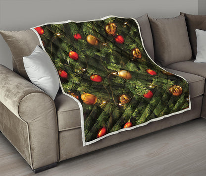 Decorated Christmas Tree Print Quilt